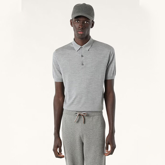 loro piana icewish wool polo shirt